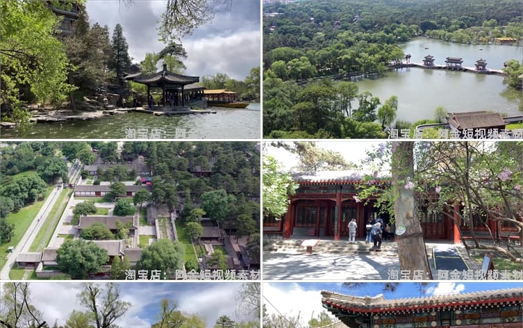 河北承德城市航拍避暑山庄风景素材高清治愈系旅游景点抖音短视频