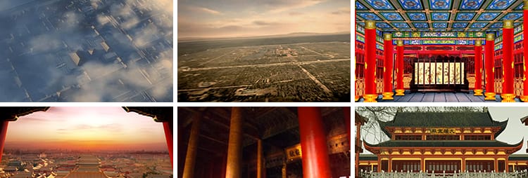 古代建筑古代厅堂屏风衙门宫殿城墙府邸楼阁LED高清背景视频素材