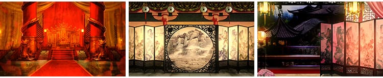 古代建筑古代厅堂屏风衙门宫殿城墙府邸楼阁LED高清背景视频素材