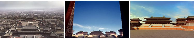 古代建筑古代厅堂屏风衙门宫殿城墙府邸楼阁LED高清背景视频素材