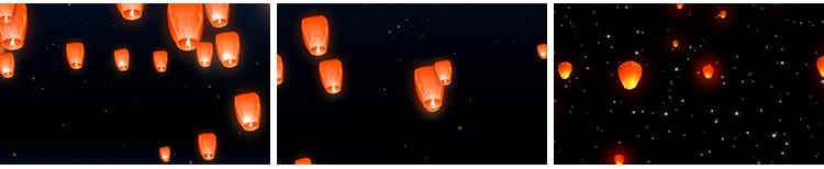 孔明灯许愿上升飘动放飞祈福祝福灯笼节LED背景抖音高清视频素材