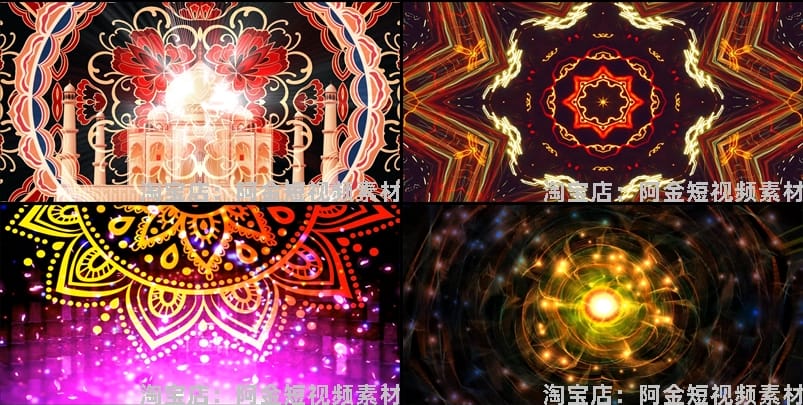 少数民族中国风动态花纹大屏幕舞台动感LED高清视频场景背景素材