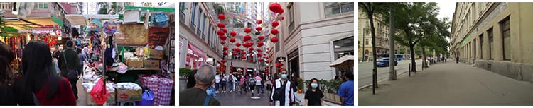 香港城市夜景走拍漫步街道人文白天街景街拍人流车流街头视频素材