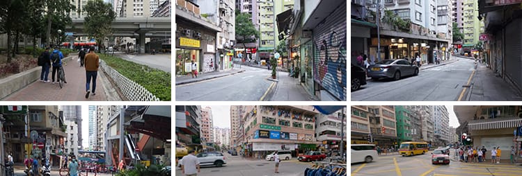香港城市夜景走拍漫步街道人文白天街景街拍人流车流街头视频素材