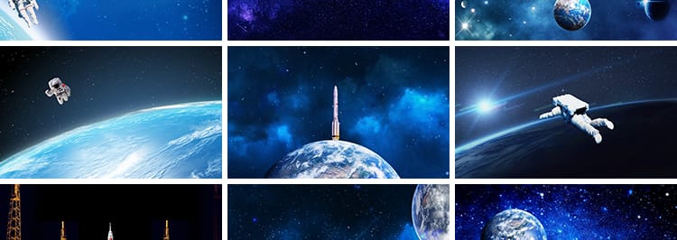 航天火箭发射宇航员宇航太空航空宇宙舞台大屏幕LED背景视频素材