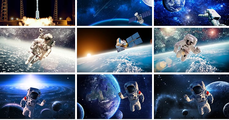 航天火箭发射宇航员宇航太空航空宇宙舞台大屏幕LED背景视频素材