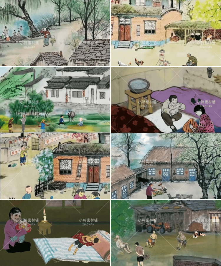 7080年代童年怀旧儿时农村乡村回忆生活场景声音记忆带货视频素材