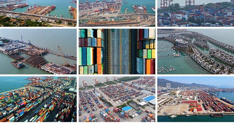 物流码头海港口集装箱国际经济贸易运输海运货运轮船剪辑视频素材