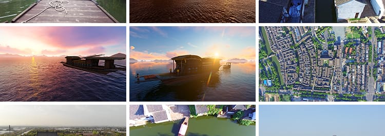 嘉兴古镇南湖红船古船游船旅游景点风景风光乌镇高清实拍视频素材