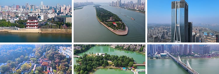 4K长沙地标航拍延时城市建筑CBD风光湘江橘子洲旅游景点视频素材