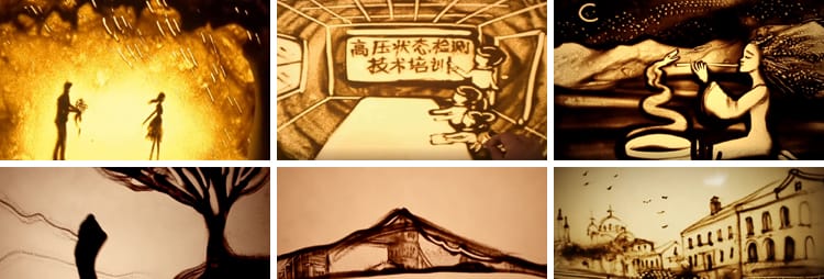 减压解压沙画艺术手工艺人沙瓶创意思维横竖版抖音高清短视频素材