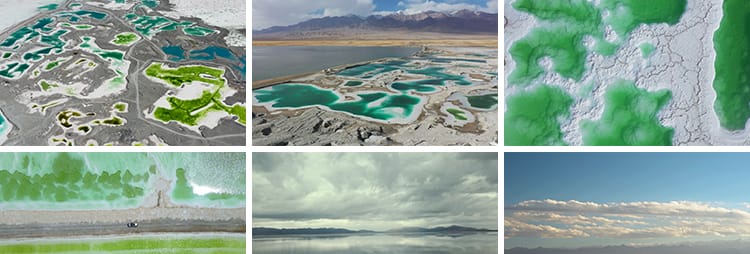 青海海西大柴旦翡翠湖茫崖景区大西北旅游风景点风光高清视频素材