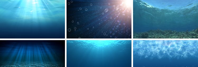 唯美海底水底下海面风光梦幻海底世界光线大屏幕led背景视频素材