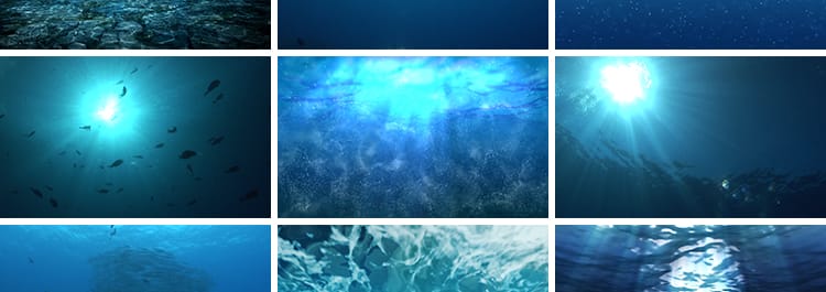 唯美海底水底下海面风光梦幻海底世界光线大屏幕led背景视频素材