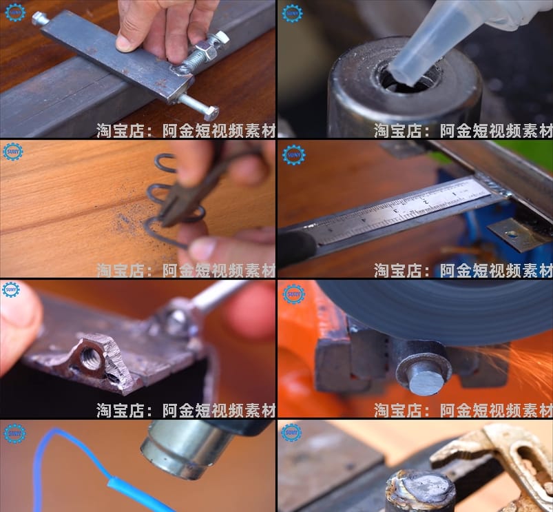 金属加工机械手工横屏国外高清解压小说推文素材直播短视频引流