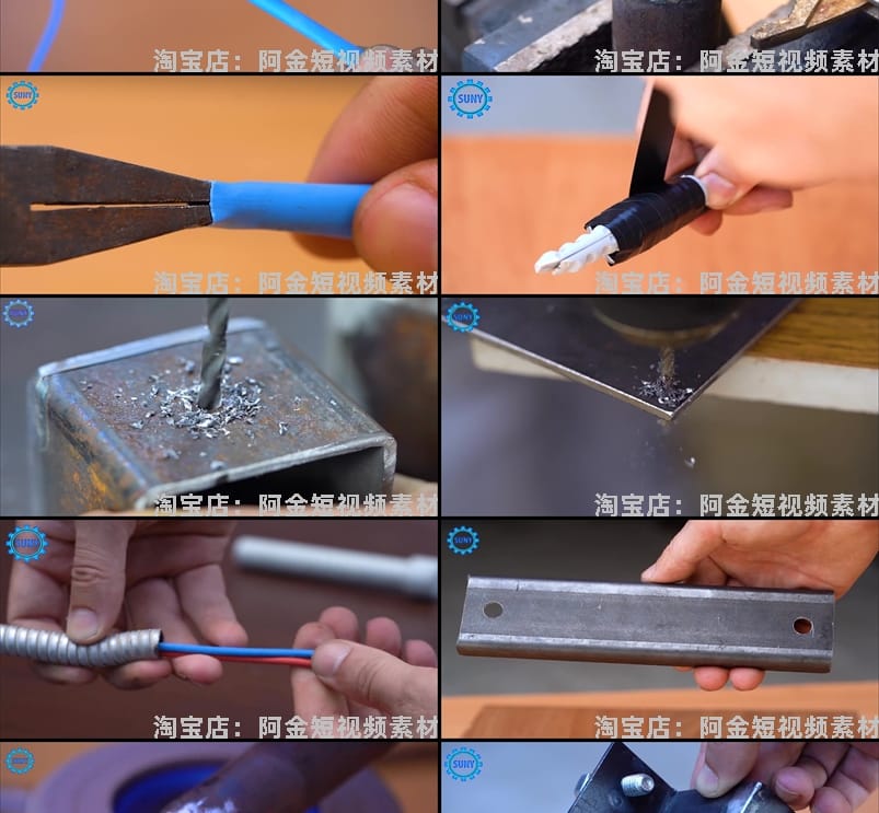 金属加工机械手工横屏国外高清解压小说推文素材直播短视频引流