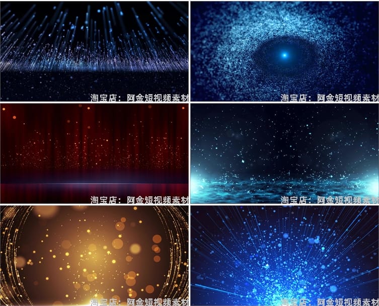 唯美慢歌抒情金色粒子消散晚会舞台绿幕动态直播led背景视频素材