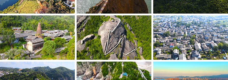 4K高清航拍延时浙江温州城市嘉南美地旅游风景点区雁荡山视频素材