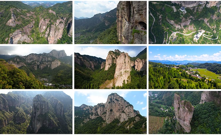 4K高清航拍延时浙江温州城市嘉南美地旅游风景点区雁荡山视频素材