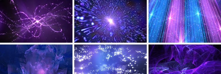 唯美梦幻紫色粒子星光星空直播演唱婚礼舞台舞蹈led背景视频素材