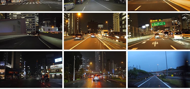 开车第一视角白天方向盘内饰固定机位夜景雨天高清抖音短视频素材