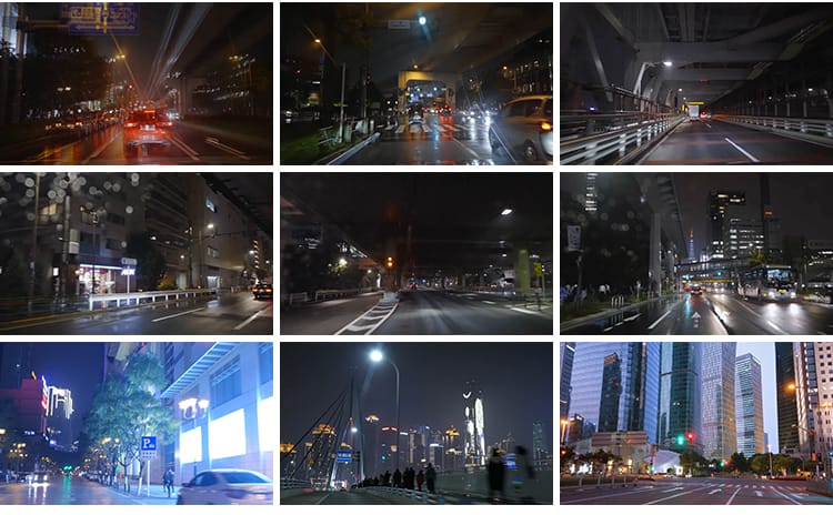 开车第一视角白天方向盘内饰固定机位夜景雨天高清抖音短视频素材