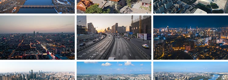辽宁沈阳地标城市建筑风光夜景CBD天际线旅游景点航拍短视频素材