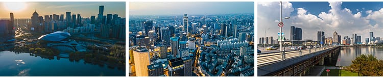 辽宁沈阳地标城市建筑风光夜景CBD天际线旅游景点航拍短视频素材
