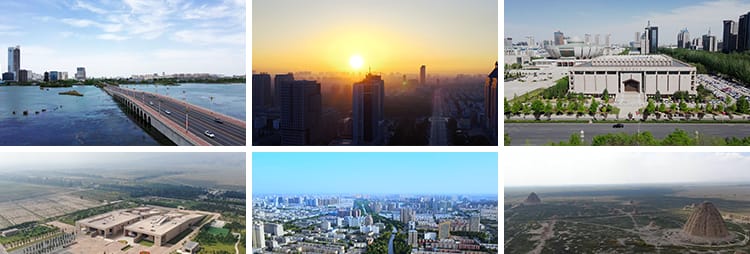 4K银川城市建筑风光旅游景点地标航拍延时风景高清实拍短视频素材