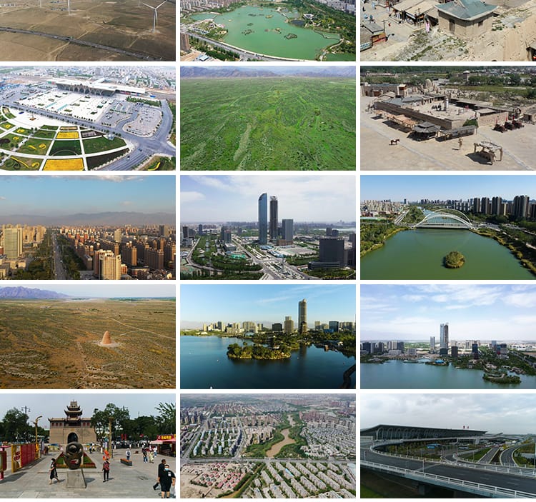 4K银川城市建筑风光旅游景点地标航拍延时风景高清实拍短视频素材