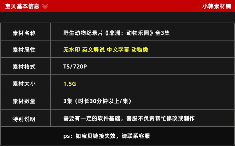 野生动物纪录片非洲动物乐园全3集中视频自媒体解说高清视频素材