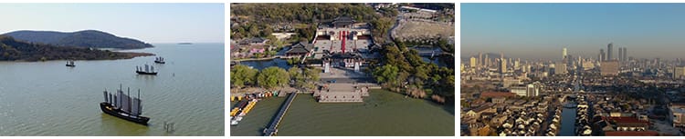 4K无锡城市建筑地标旅游景点大剧院惠山寺宣传片航拍延时视频素材