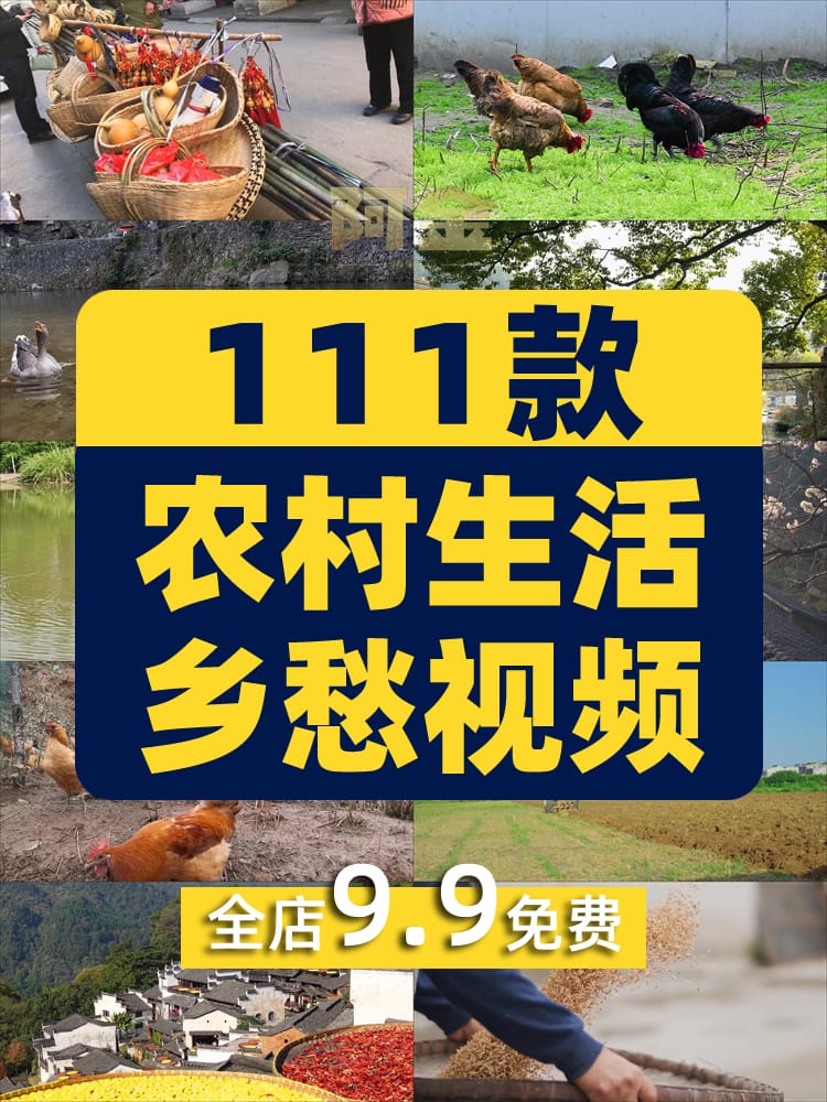 农村生活乡愁故乡怀旧风景素材高清旅游自然唯美治愈系短视频背景