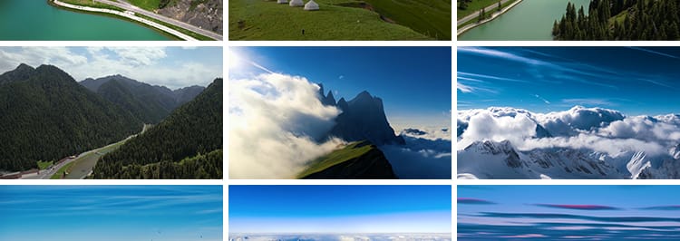 新疆天山风光天池景区湖泊雪山风景点山脉云海森林高清短视频素材