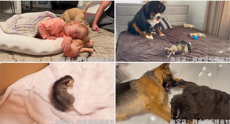 国外宠物萌宠搞笑动物猫咪狗狗抖音短视频自媒体高清实拍素材剪辑