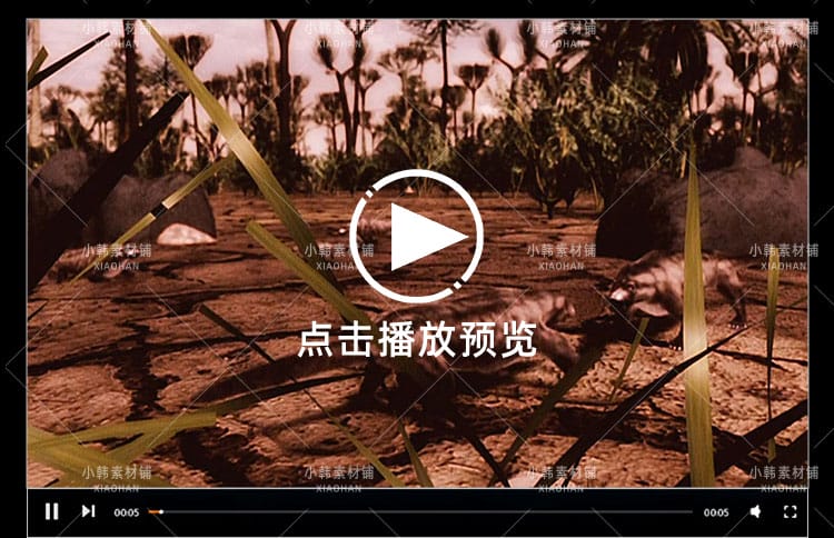 探索频道古生物纪录片动物的末日中视频自媒体解说高清视频素材
