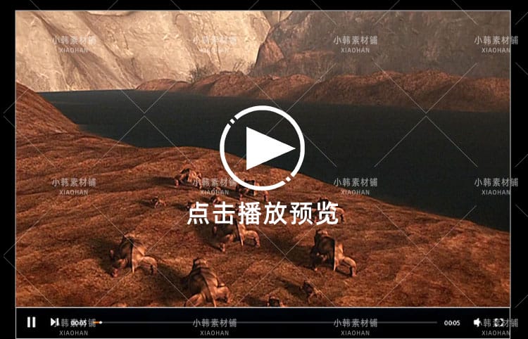 探索频道古生物纪录片动物的末日中视频自媒体解说高清视频素材