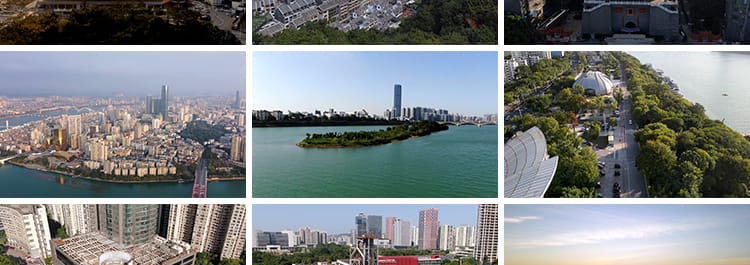 柳州城市地标建筑航拍延时大桥夜景宣传旅游景点CBD高清视频素材