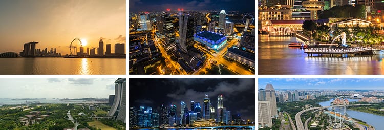 新加坡城市地标建筑风光夜景东南亚风景都市旅游景点实拍视频素材