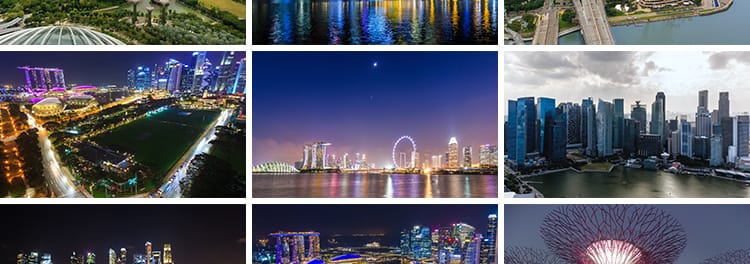 新加坡城市地标建筑风光夜景东南亚风景都市旅游景点实拍视频素材