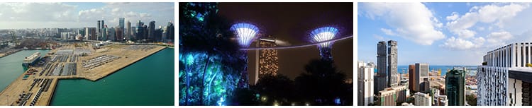 新加坡城市地标建筑风光夜景东南亚风景都市旅游景点实拍视频素材