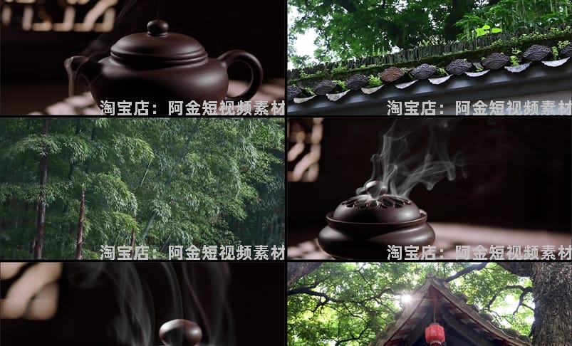 4K寺庙寺院禅意古风古寺古庙香炉意境屋檐佛像风景抖音短视频素材