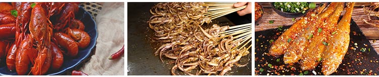 美食烧烤海鲜生蚝麻辣小龙虾扇贝羊肉串小吃铁板炭烤海鲜视频素材