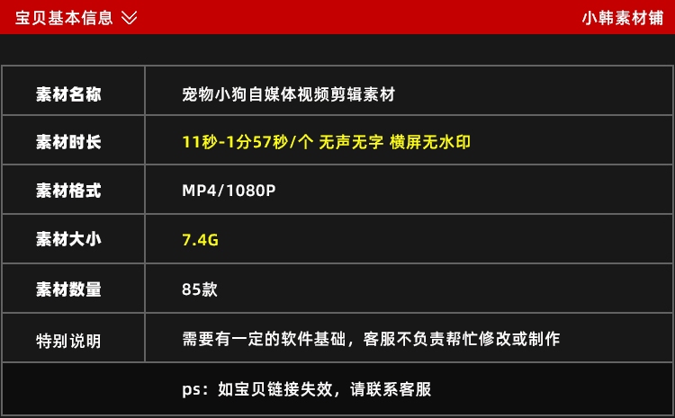 小狗可爱动物横版高清抖音自媒体pr剪辑背景视频素材