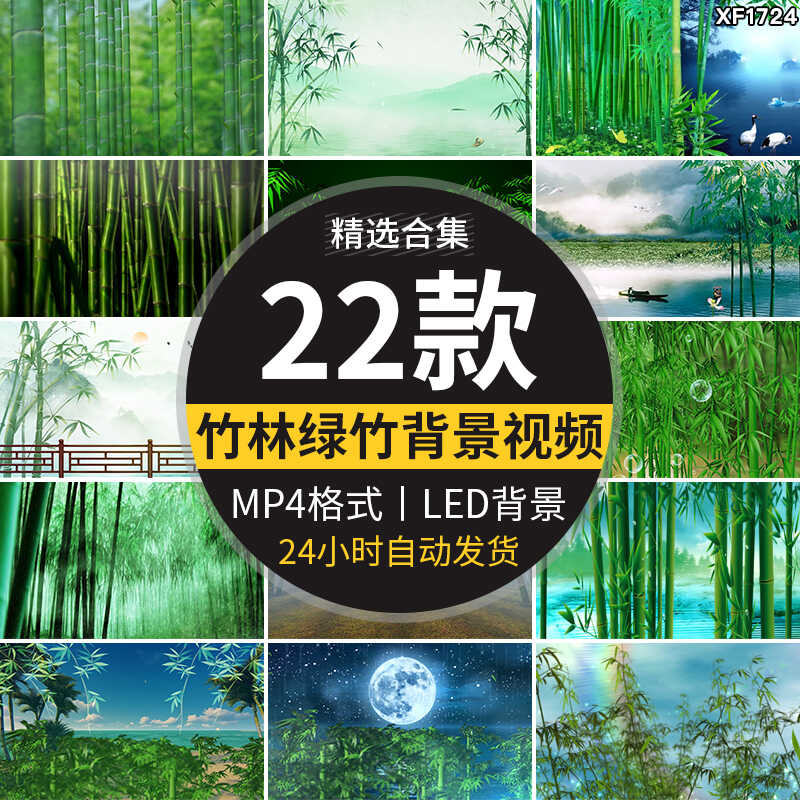 竹林竹子绿竹水墨山水古风苗族山歌傣族舞蹈舞台LED背景视频素材