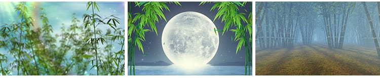 竹林竹子绿竹水墨山水古风苗族山歌傣族舞蹈舞台LED背景视频素材