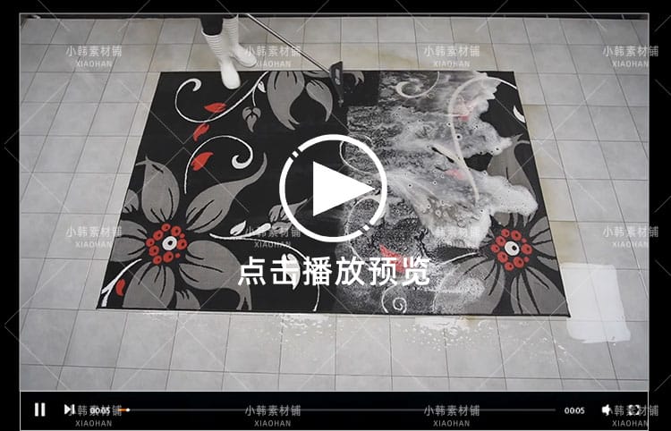 手工清洗毛地毯视觉极度舒适减压解压洁癖高清视频素材自媒体素材