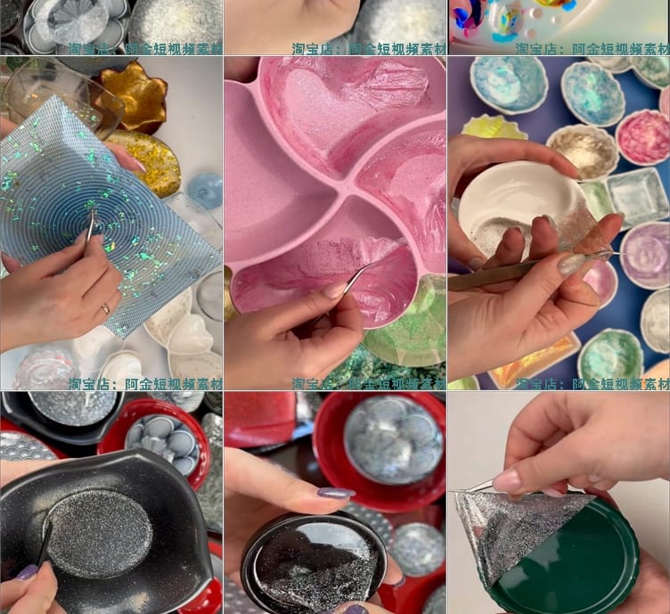 竖屏横撕膜揭膜手工diy国外高清解压减压剪辑短视频小说推文素材