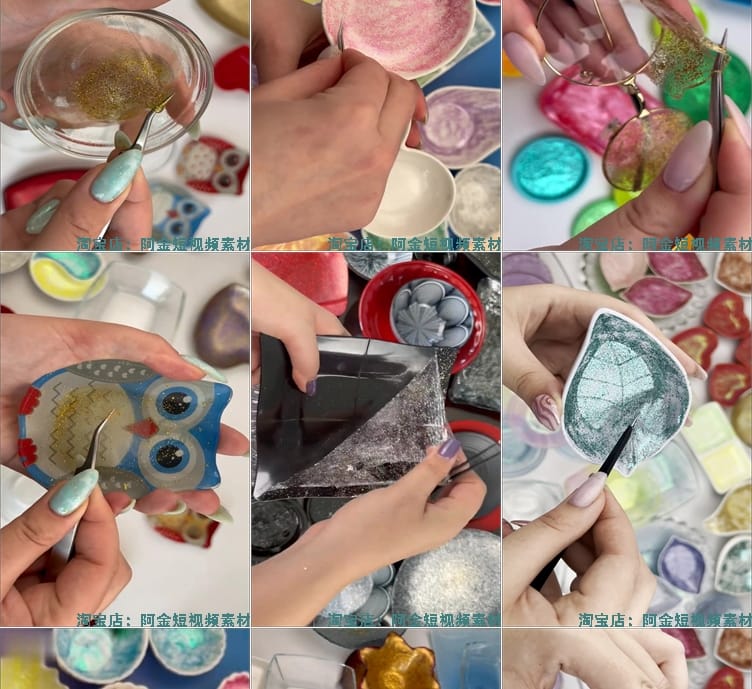 竖屏横撕膜揭膜手工diy国外高清解压减压剪辑短视频小说推文素材