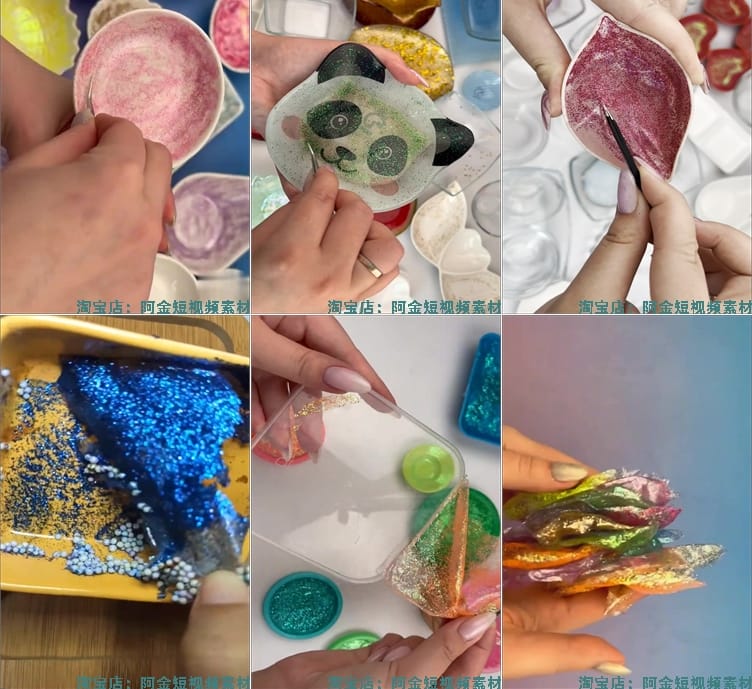 竖屏横撕膜揭膜手工diy国外高清解压减压剪辑短视频小说推文素材